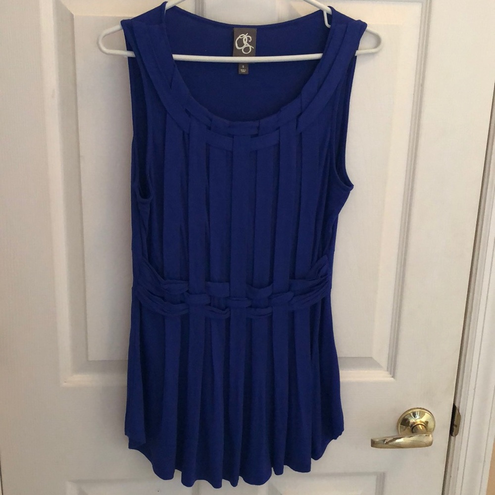One September Navy Blue Top Sz Small